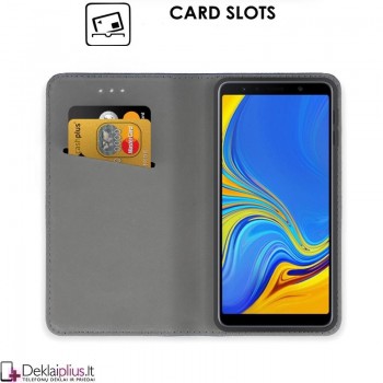 Telone atverčiamas dėklas - juodas (telefonams Samsung A7 (2018 m.) Telone atverčiamas dėklas - juodas (telefonams Samsung A7 (2018 m.)